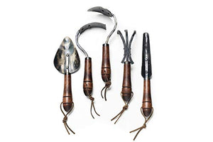 Heirloom Gardening Tool Gift Set, Hand Forged Garden Tools by Fisher Blacksmithing (Set of Five)
